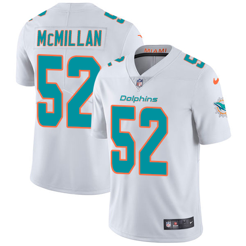 Nike Dolphins #52 Raekwon McMillan White Men's Stitched NFL Vapor Untouchable Limited Jersey